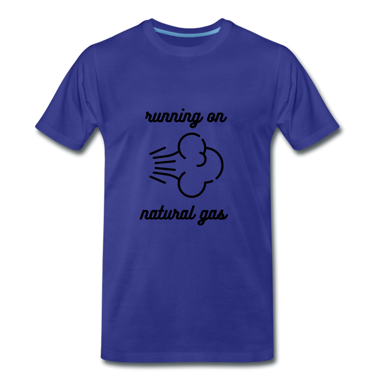 running on natural gas - Premium T-Shirt (man) - koningsblauw