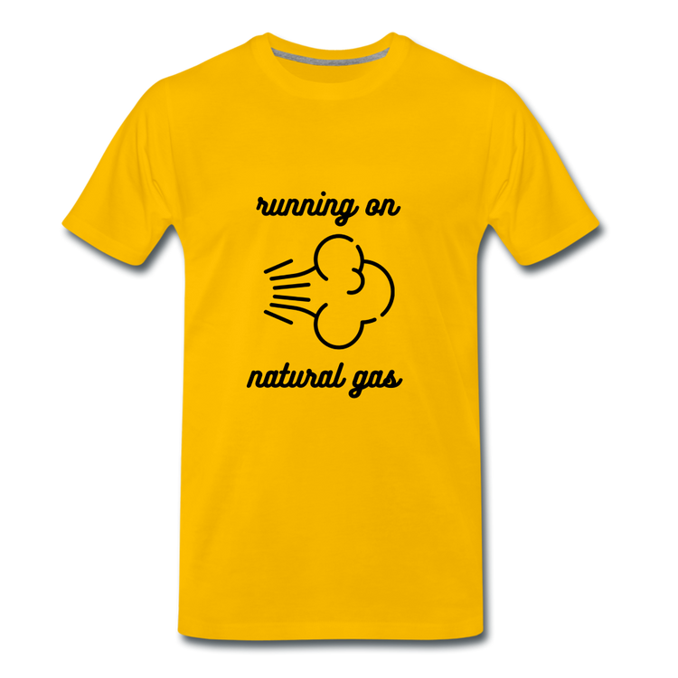 running on natural gas - Premium T-Shirt (man) - zongeel