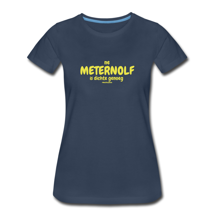 ne meternolf - premium Tshirt (vrouw) - navy