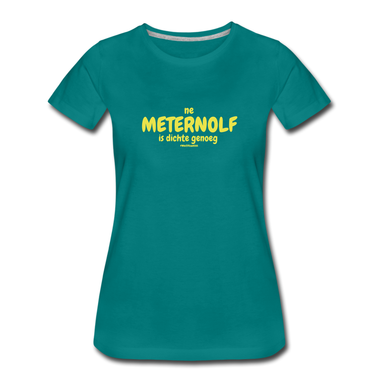 ne meternolf - premium Tshirt (vrouw) - divablauw