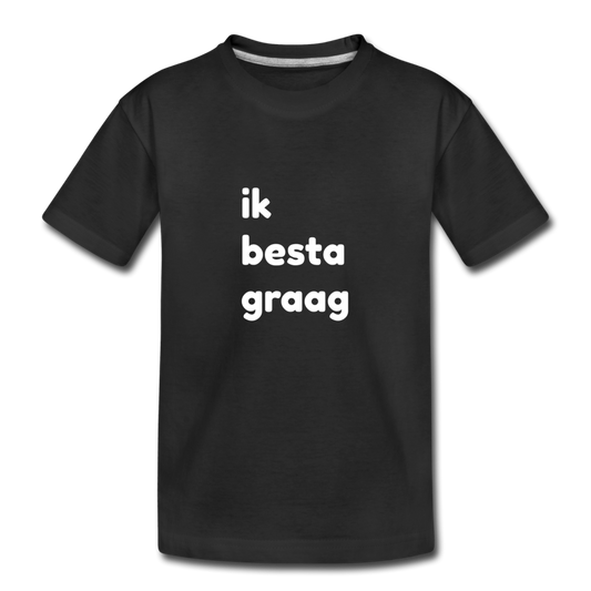 ik besta graag - Premium T-Shirt voor tieners - zwart