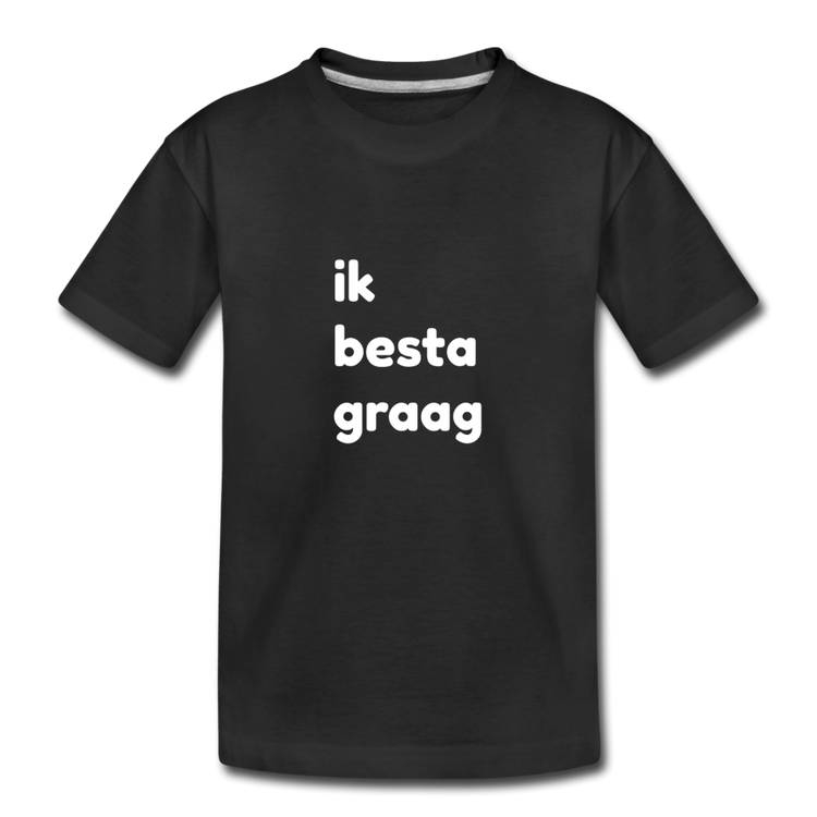 ik besta graag - Premium T-Shirt voor tieners - zwart