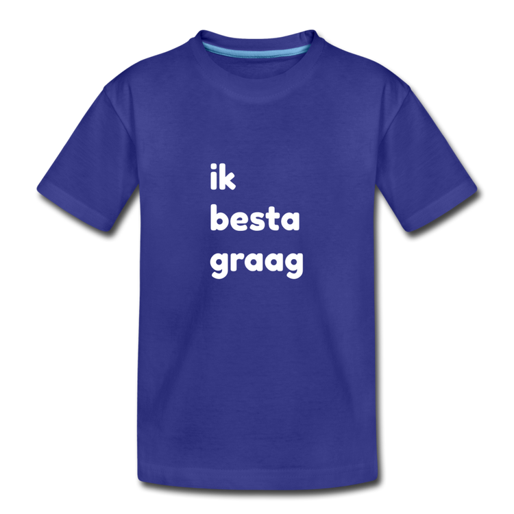 ik besta graag - Premium T-Shirt voor tieners - koningsblauw