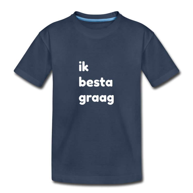 ik besta graag - Premium T-Shirt voor tieners - navy
