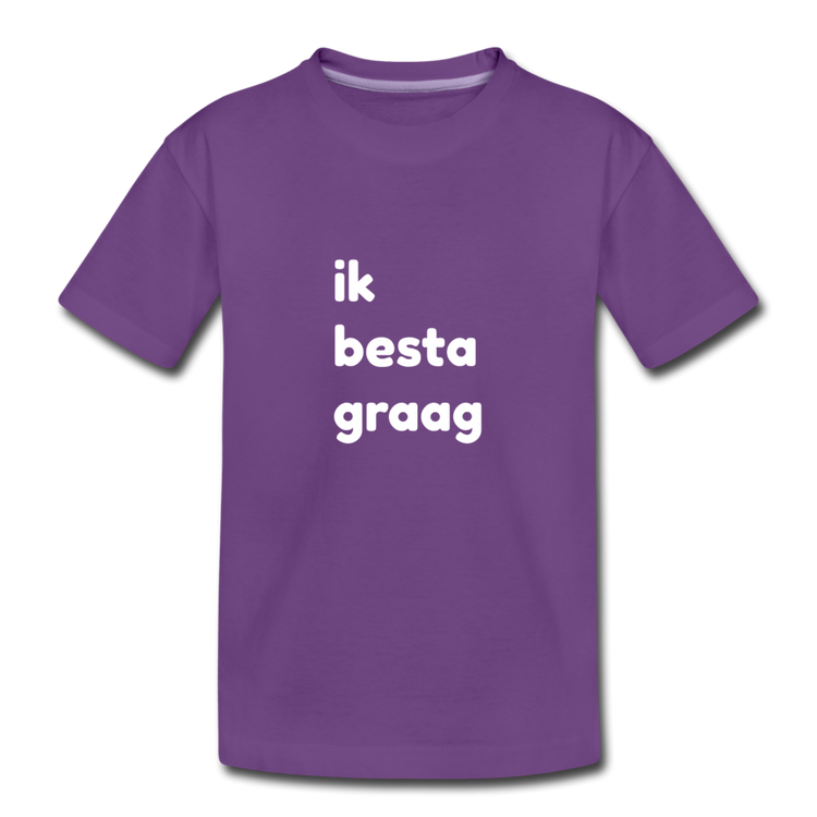 ik besta graag - Premium T-Shirt voor tieners - paars