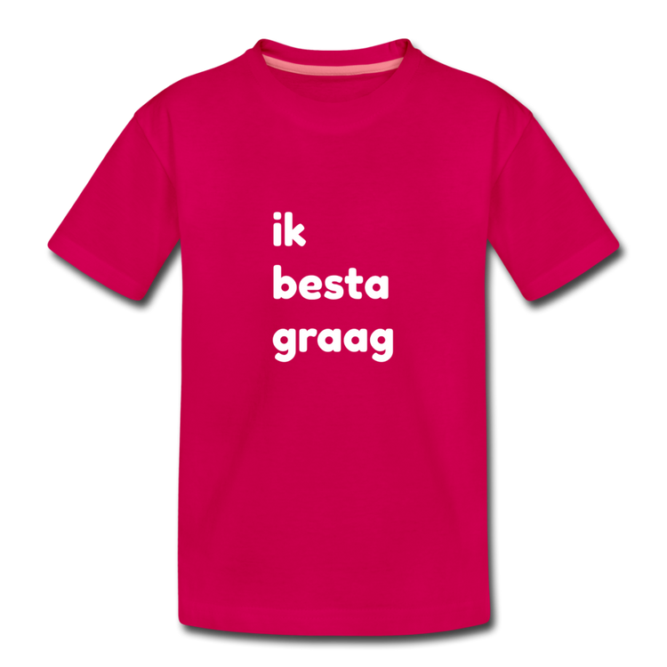 ik besta graag - Premium T-Shirt voor tieners - donker roze