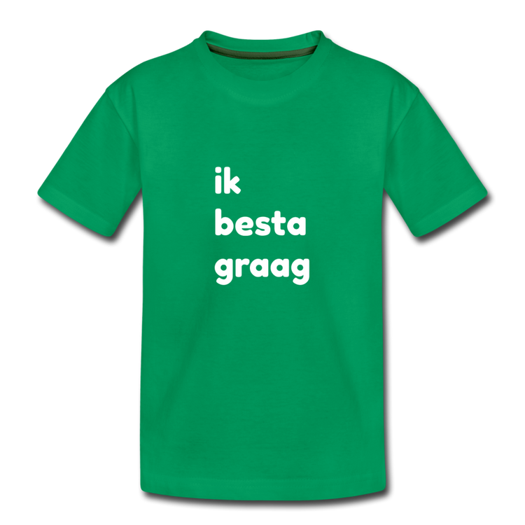 ik besta graag - Premium T-Shirt voor tieners - kelly groen