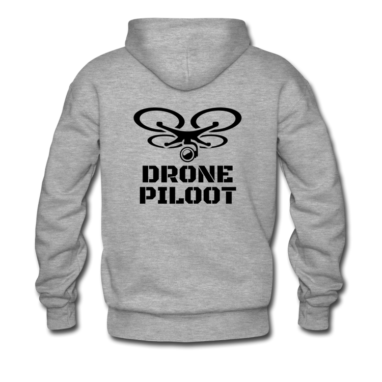 Drone piloot - premium hoodie (man) - grijs gemêleerd