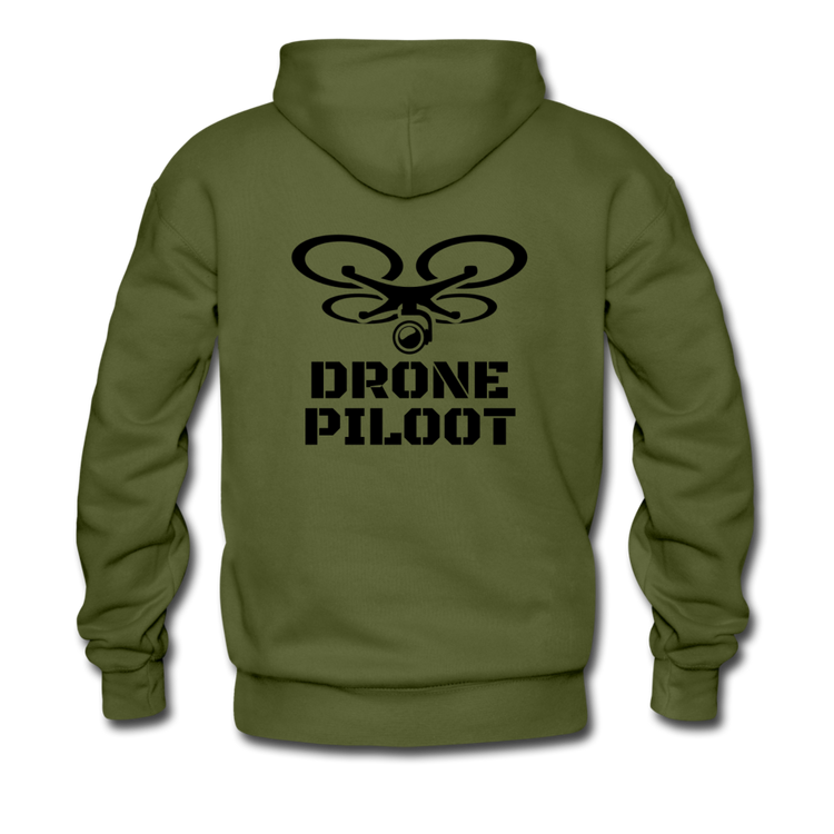 Drone piloot - premium hoodie (man) - olijfgroen