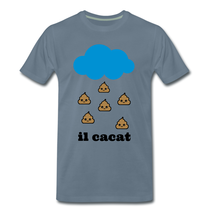 il cacat - Premium T-Shirt (man) - blauwgrijs