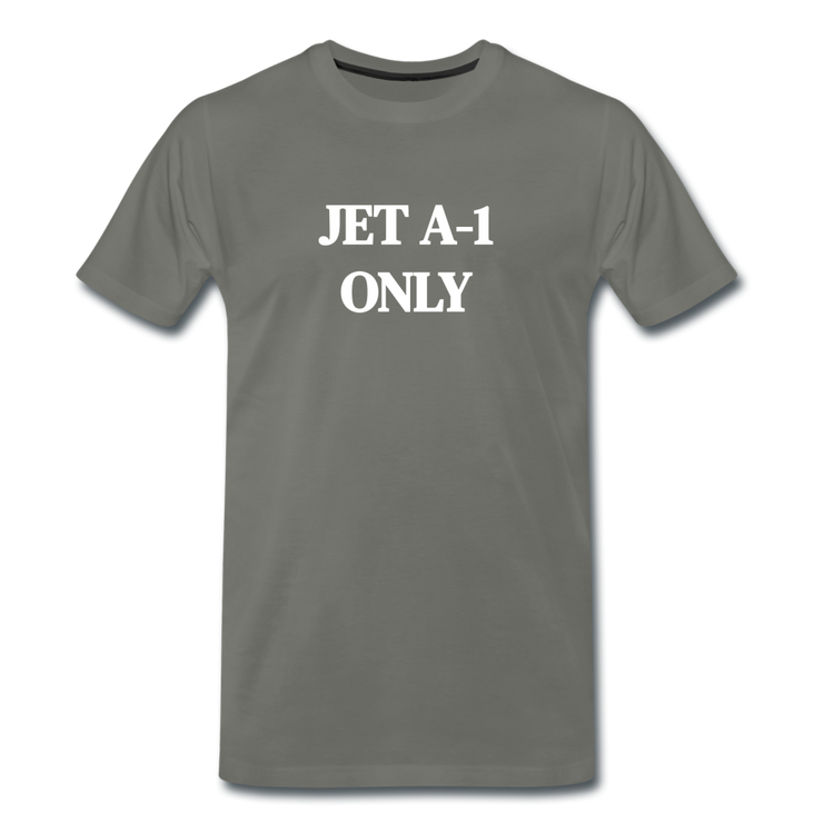 JET A-1 ONLY - Premium T-Shirt (man) - asfalt