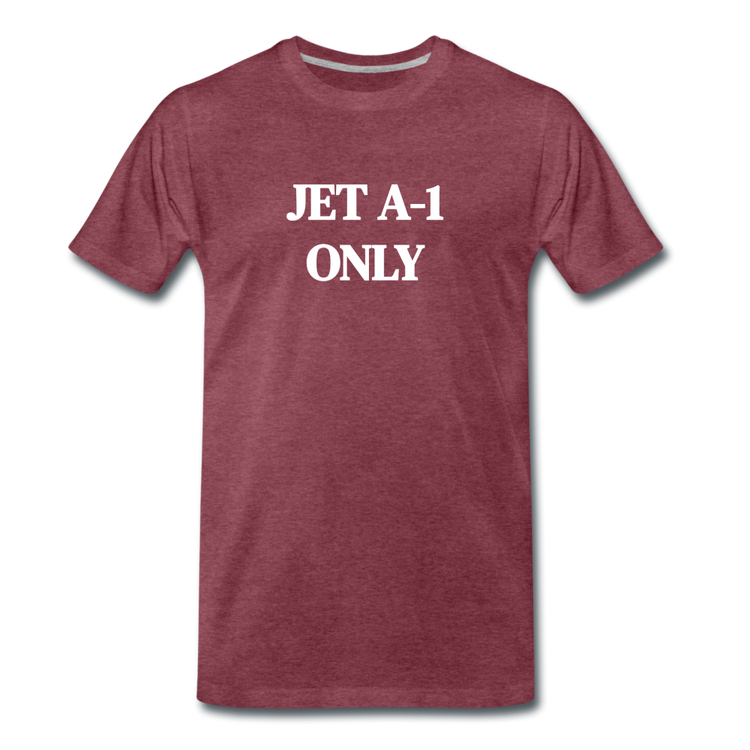JET A-1 ONLY - Premium T-Shirt (man) - bordeaux gemêleerd