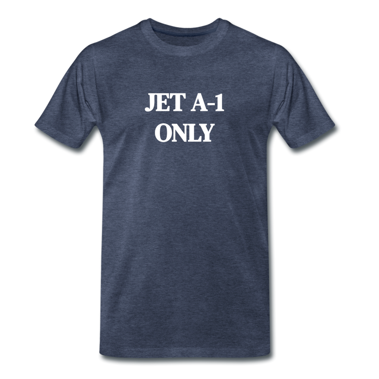 JET A-1 ONLY - Premium T-Shirt (man) - blauw gemêleerd
