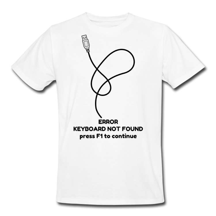 ERROR keyboard not found - Men’s Workwear T-Shirt - wit