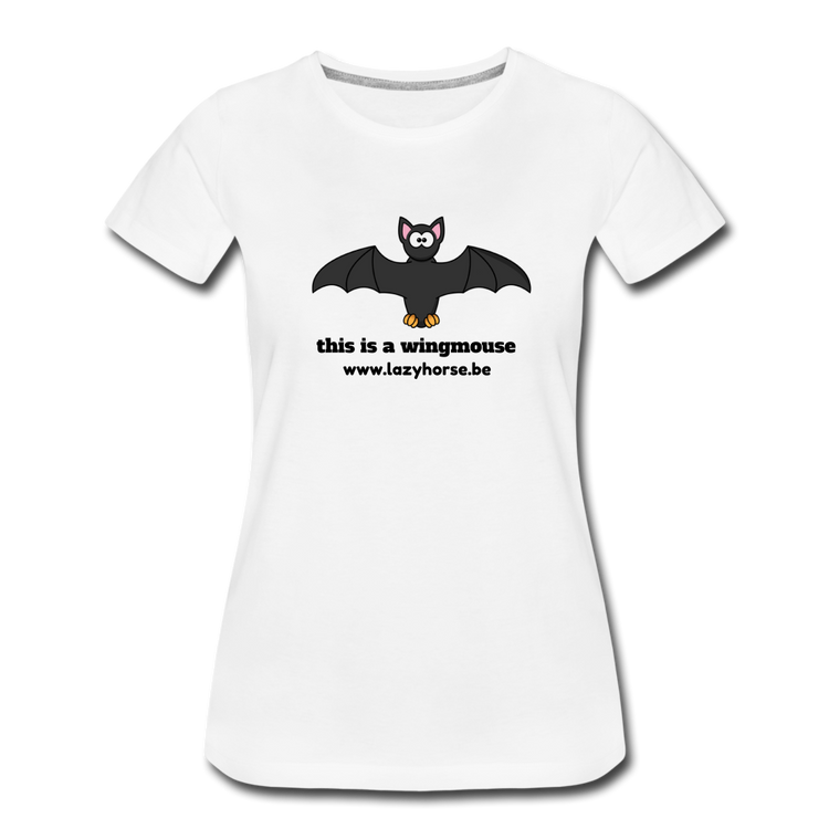 this is a wingmouse - Premium T-Shirt (vrouw) - wit