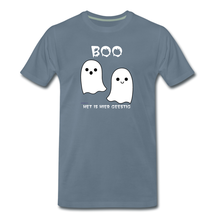 boo - Premium T-Shirt (man) - blauwgrijs