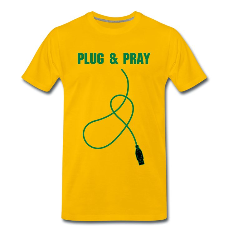 plug & pray - Premium T-Shirt (man) - zongeel