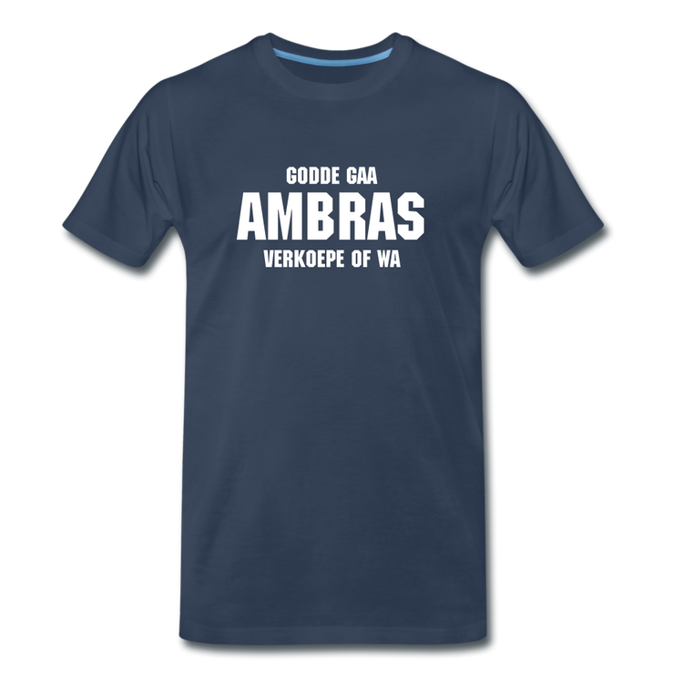 godde gaa ambras - Premium T-Shirt (man) - navy