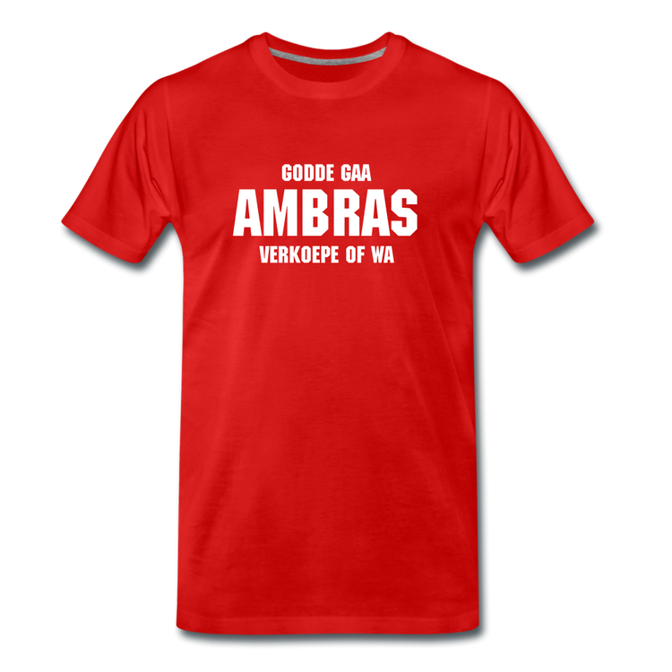 godde gaa ambras - Premium T-Shirt (man) - rood