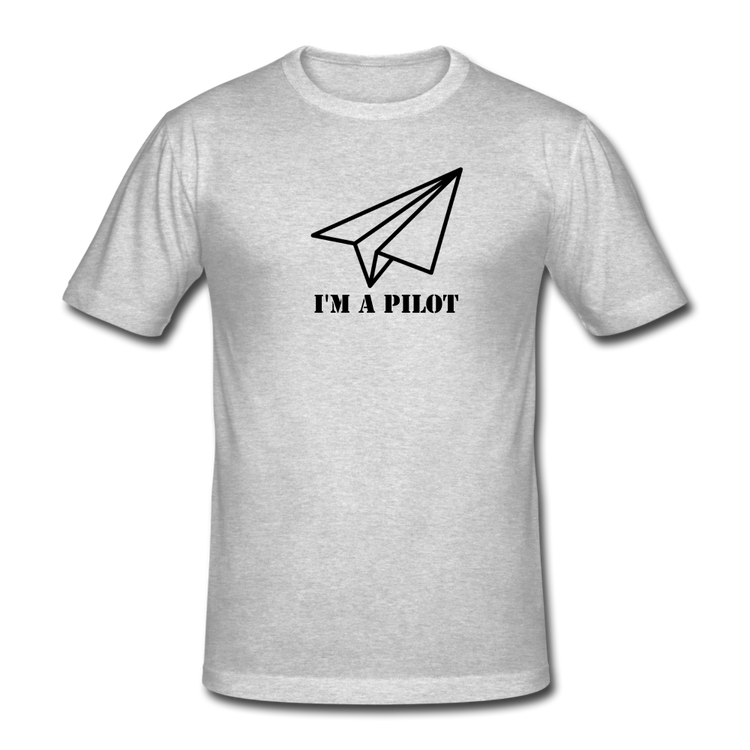 pilot - Gildan Heavy T-Shirt (man) - grijs gemêleerd