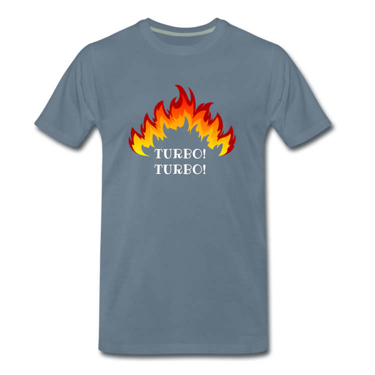 Turbo! Turbo! - Premium T-Shirt (man) - blauwgrijs