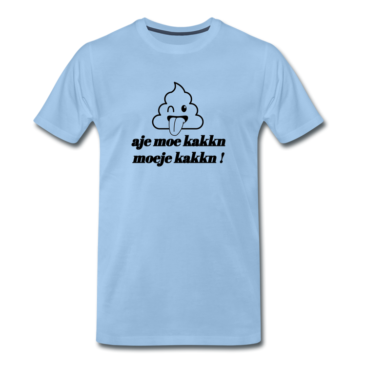 aje moe kakkn - Premium T-Shirt (man) - sky
