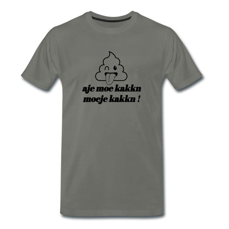 aje moe kakkn - Premium T-Shirt (man) - asfalt