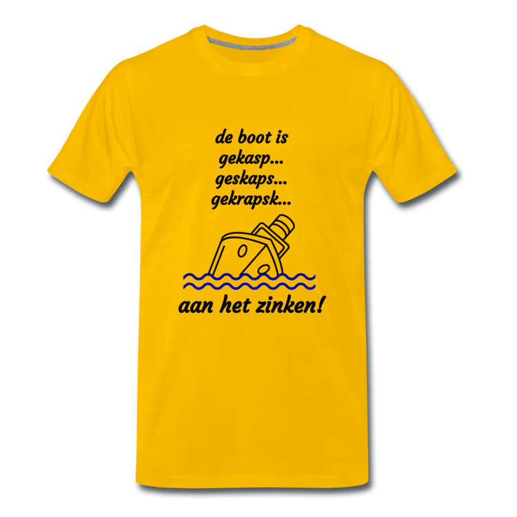 de boot is ... - Premium T-Shirt (man) - zongeel