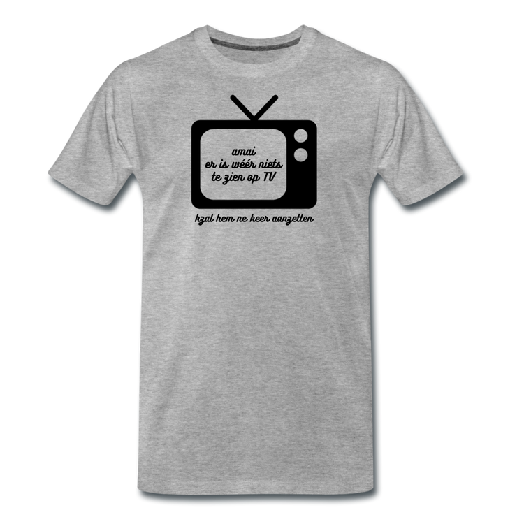 niets op TV - T-shirt (man) - grijs gemêleerd