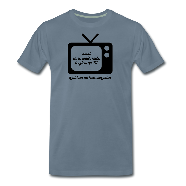 niets op TV - T-shirt (man) - blauwgrijs