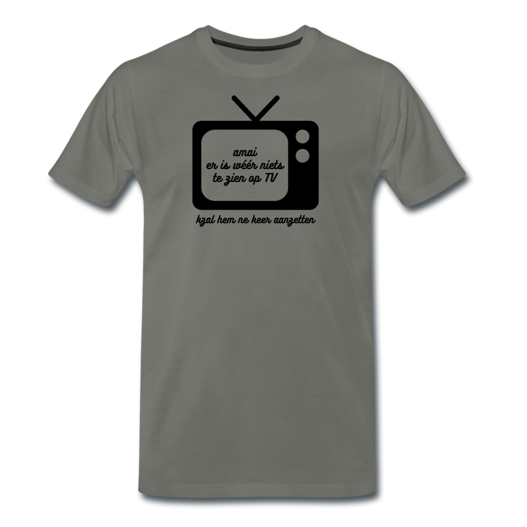 niets op TV - T-shirt (man) - asfalt