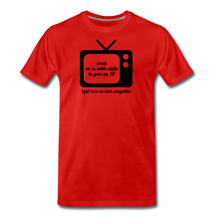 niets op TV - T-shirt (man) - rood