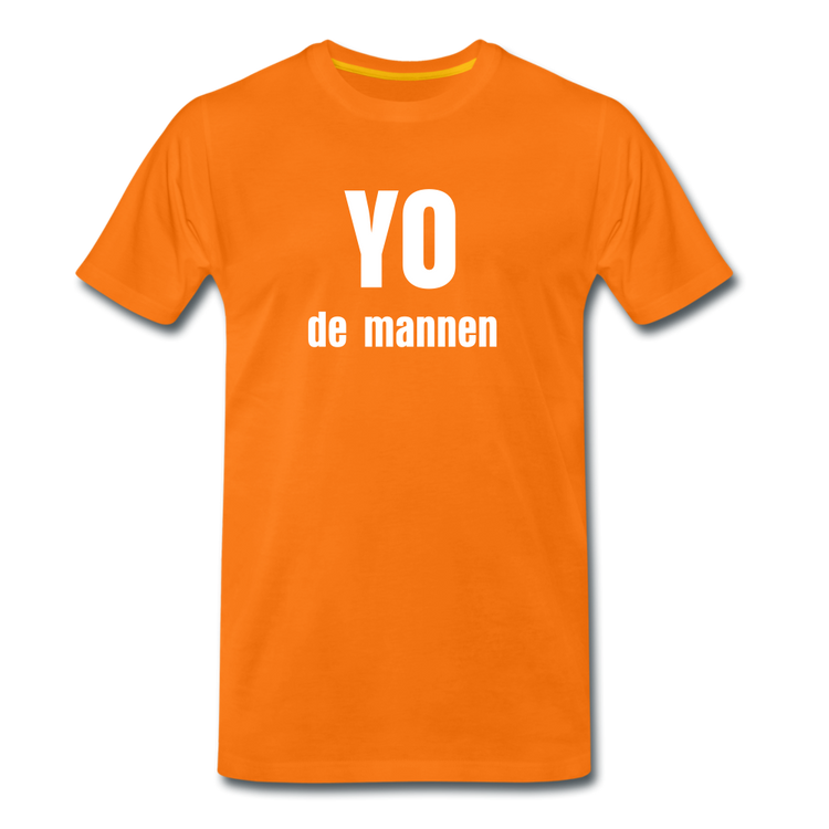 YO de mannen - Premium T-Shirt (man) - oranje