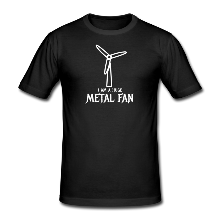 huge metal fan - Gildan heavy T-shirt (man) - zwart