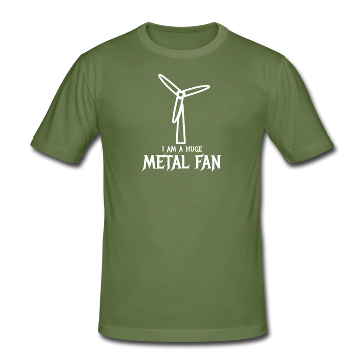huge metal fan - Gildan heavy T-shirt (man) - militairgroen