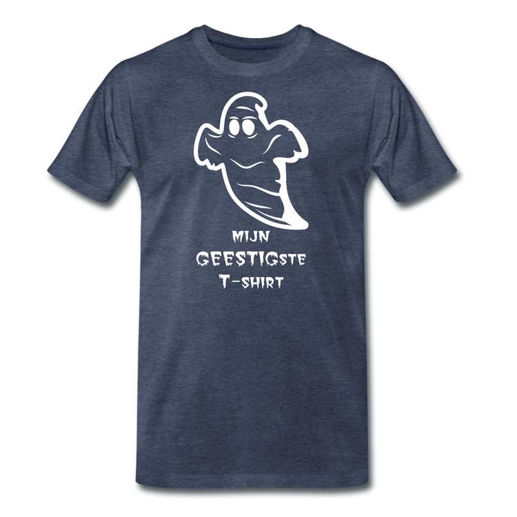 mijn geestigste T-shirt - Premium T-Shirt (man) - blauw gemêleerd