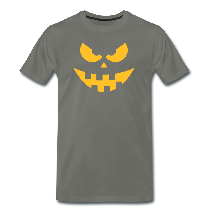 halloween pompoen I - Premium T-Shirt (man) - asfalt