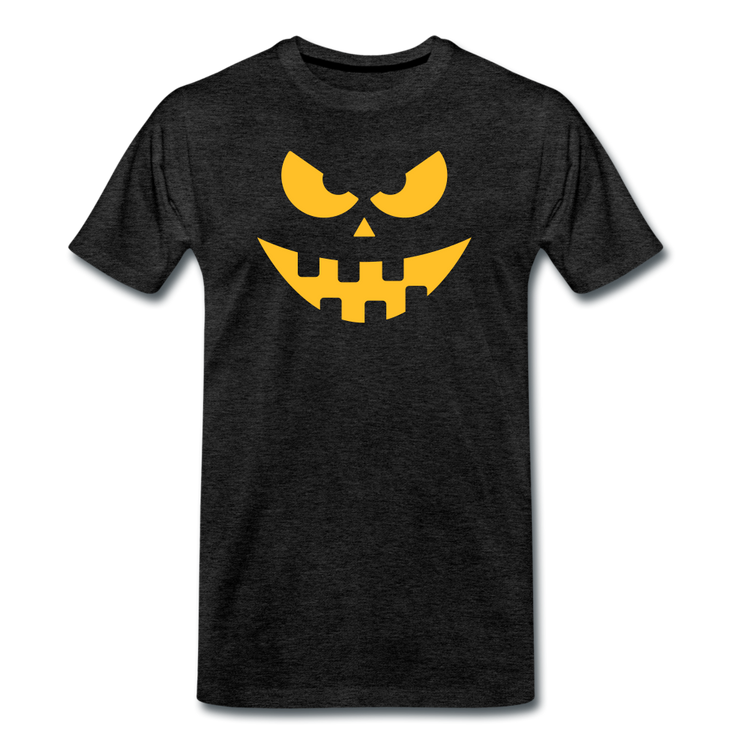 halloween pompoen I - Premium T-Shirt (man) - houtskool