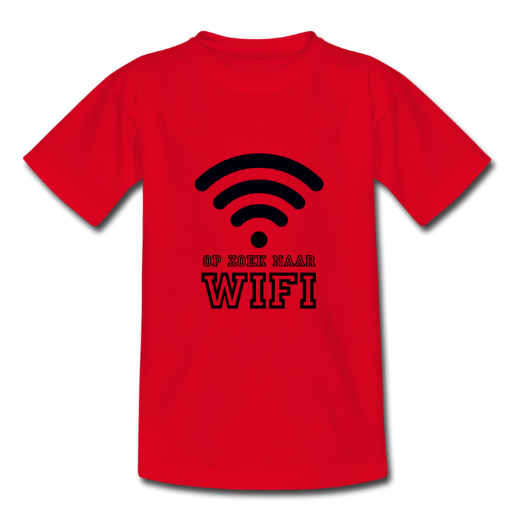 op zoek naar wifi - Teenage T-Shirt - rood