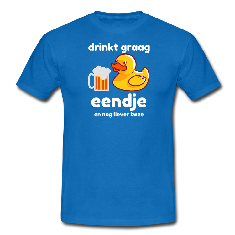 drinkt graag eendje - T-Shirt (man) - koningsblauw