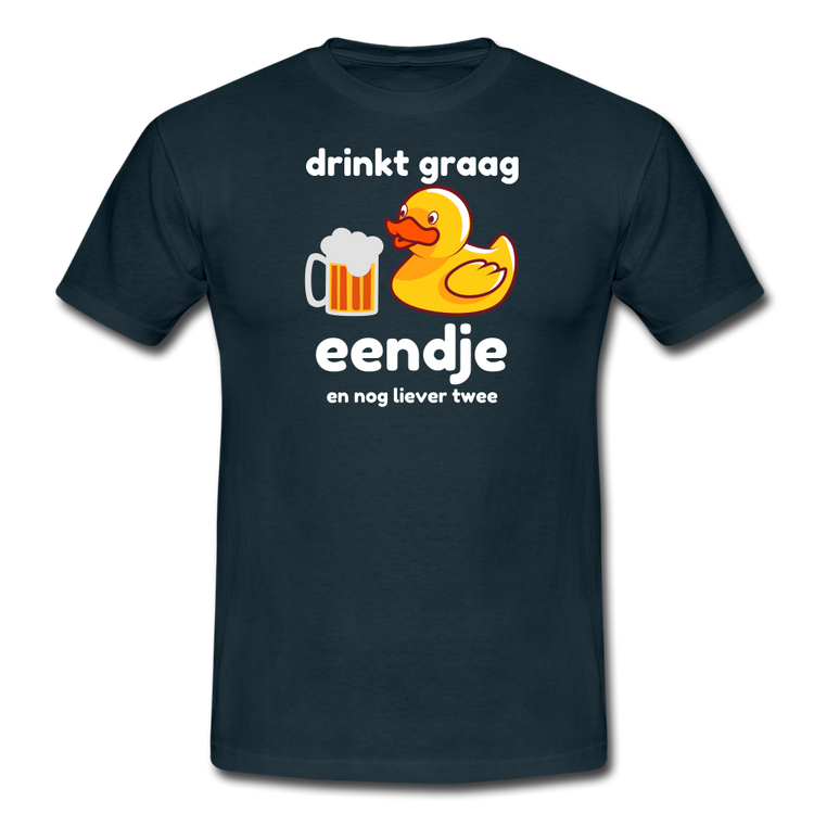 drinkt graag eendje - T-Shirt (man) - navy