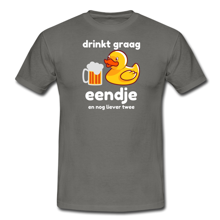 drinkt graag eendje - T-Shirt (man) - grafietgrijs