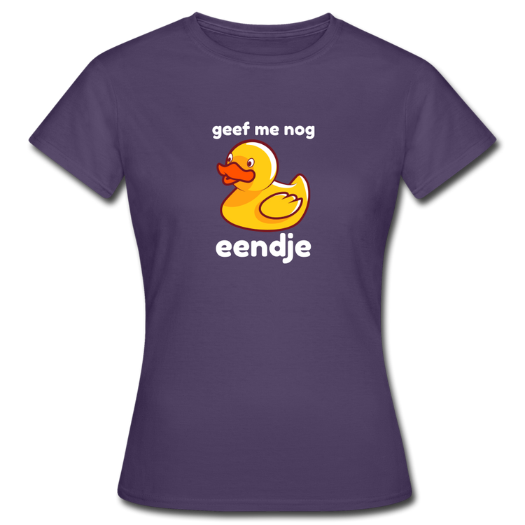 geef me nog eendje - T-shirt (vrouw) - donker paars