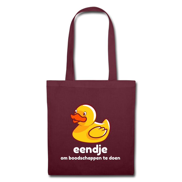 eendje om boodschappen te doen - Tote Bag - bourgognerood