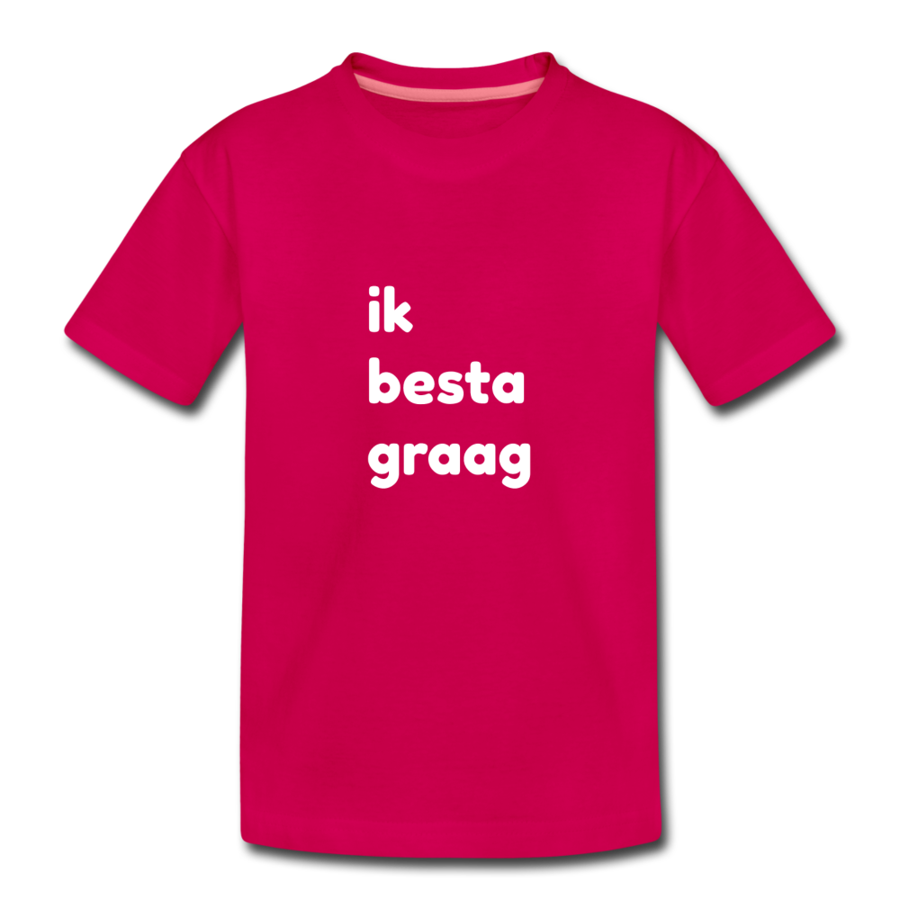 ik besta graag -  Premium T-Shirt voor tieners - donker roze