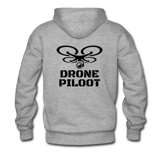 Drone piloot - premium hoodie (man) - grijs gemêleerd