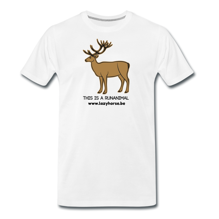 this is a runanimal - Premium T-Shirt (man) - wit