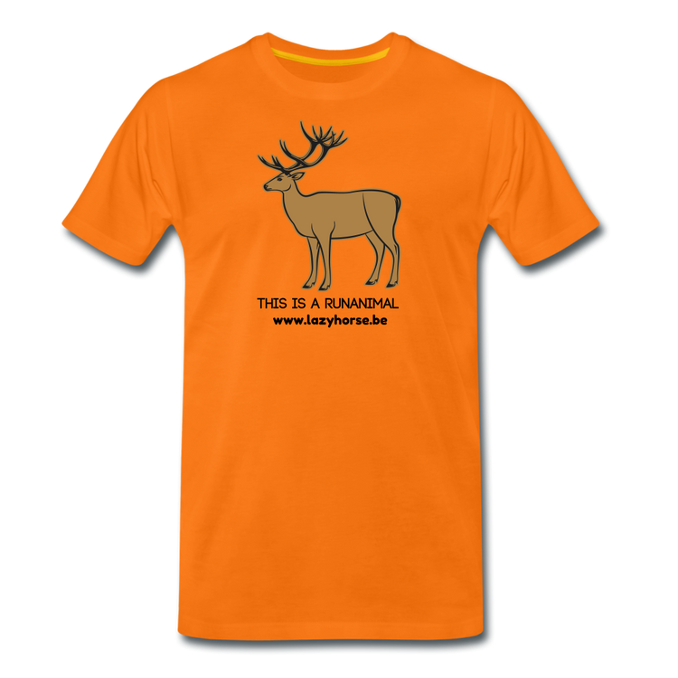 this is a runanimal - Premium T-Shirt (man) - oranje