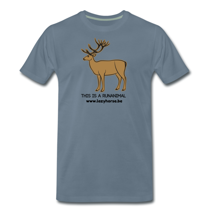 this is a runanimal - Premium T-Shirt (man) - blauwgrijs