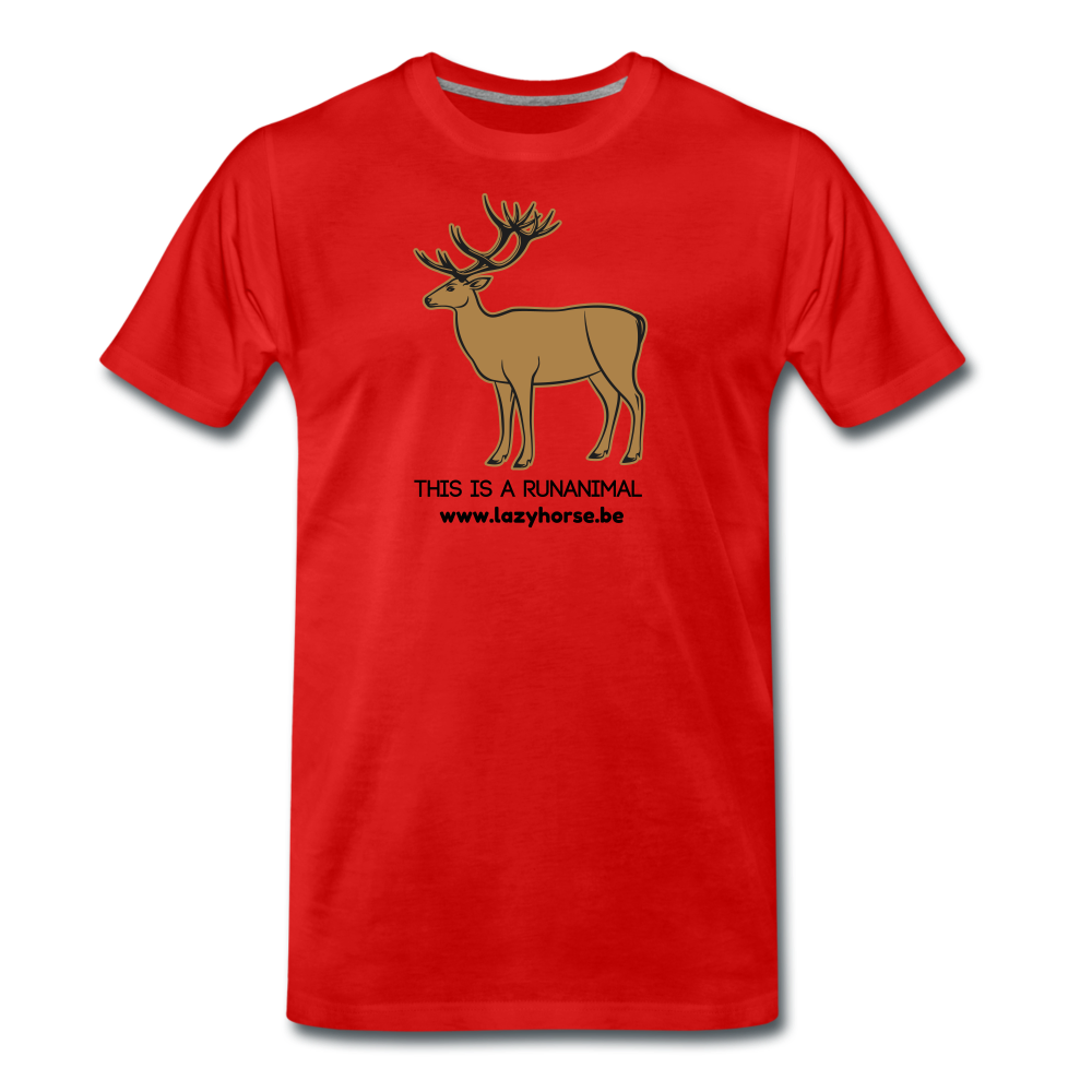 this is a runanimal - Premium T-Shirt (man) - rood